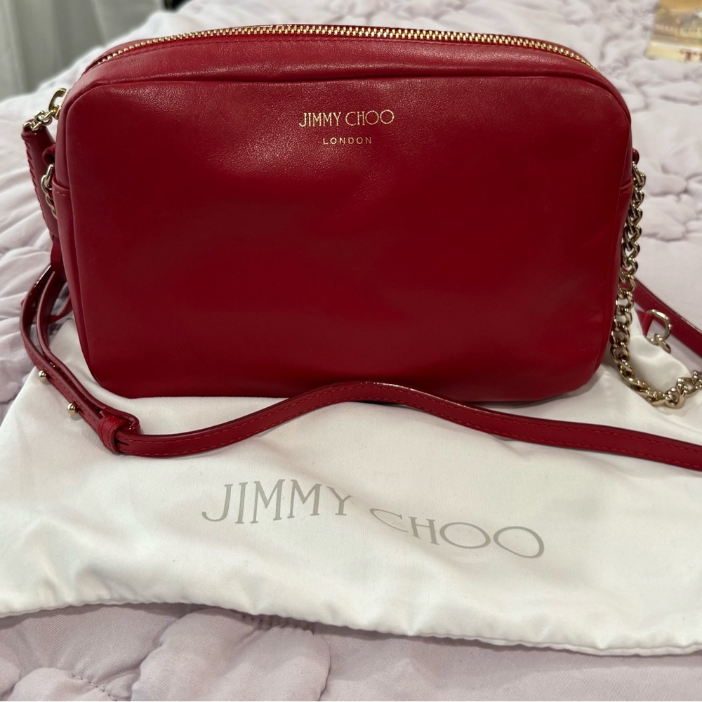Jimmy Choo Athini Camera Calf Leather Bag Like New with dust-bag - Picture 9 of 9